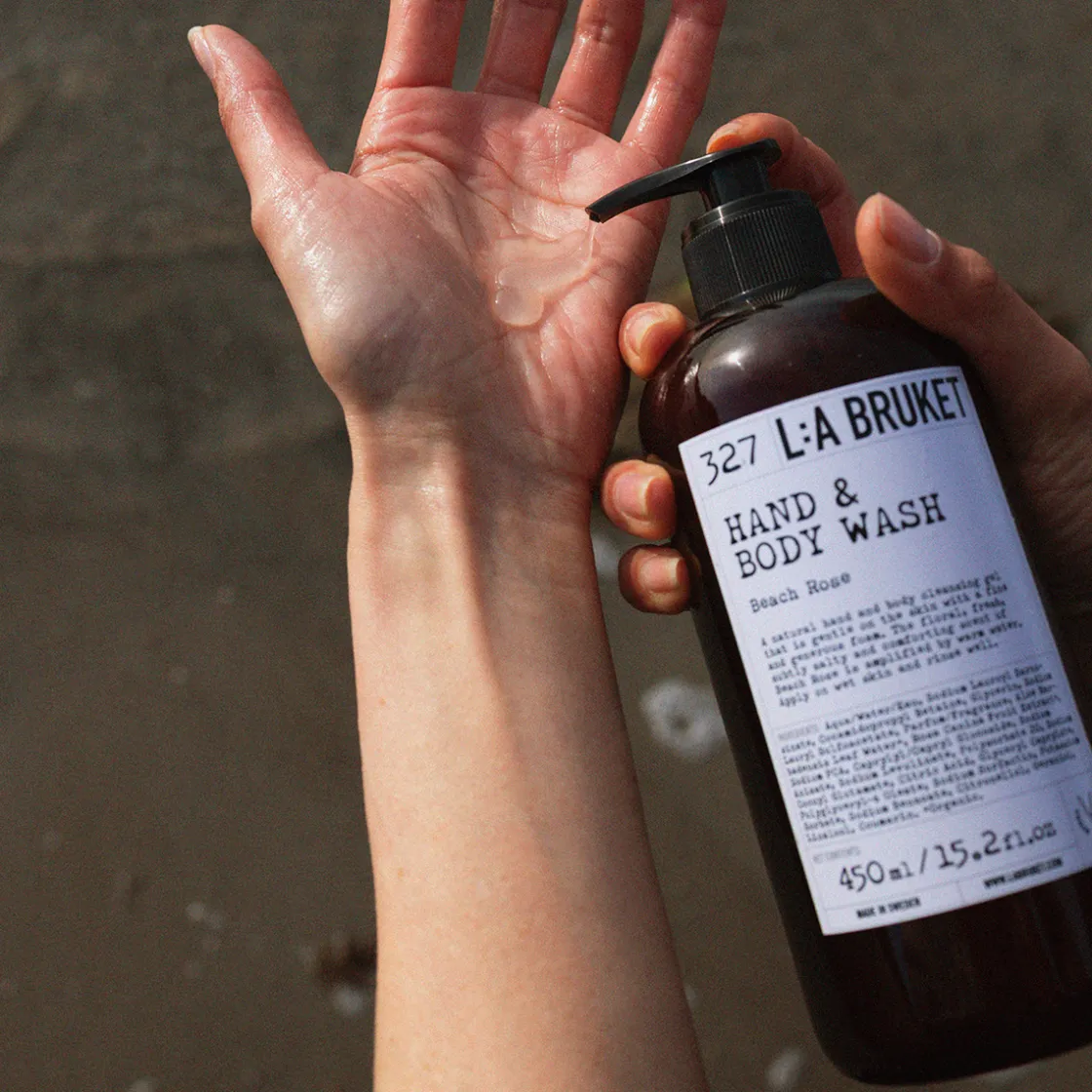L:a Bruket 327 Beach Rose Hand & Body Wash 450ml Clearance