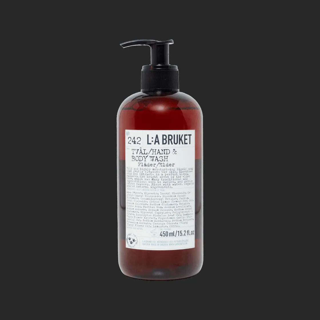 L:a Bruket 242 Hand & Body Wash Elder 450ml Discount