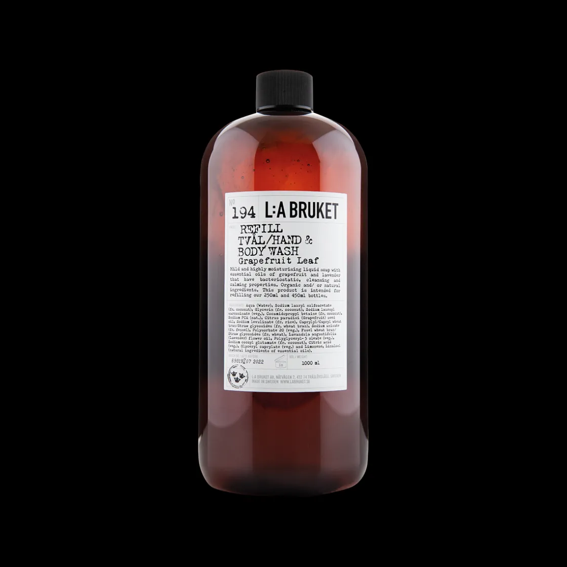 L:a Bruket 194 Hand & Body Wash Refill Grapefruit 1000ml