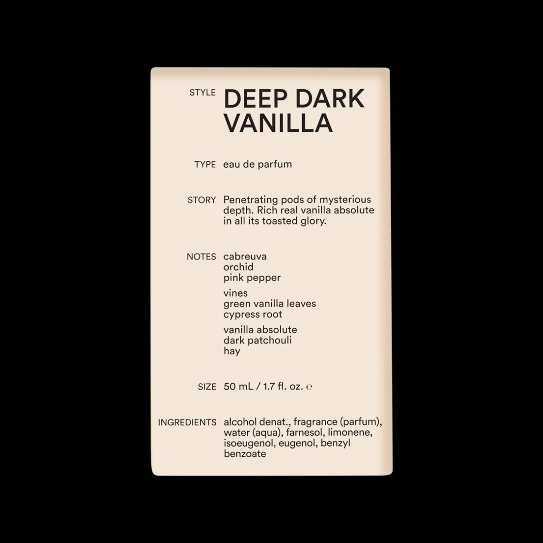 D.S. & DURGA Deep Dark Vanilla Eau de Parfum 50ml Outlet