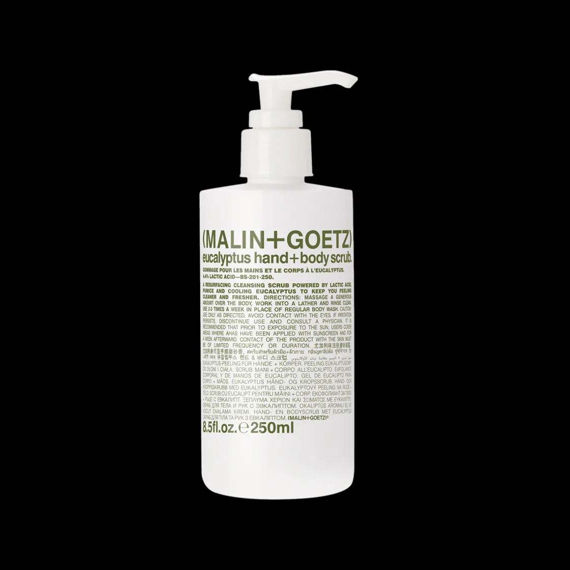 MALIN+GOETZ Eucalyptus Hand+Body Scrub 250ml New