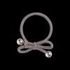 IA BON Hair Tie with Gold Bead Deep Taupe Grey New