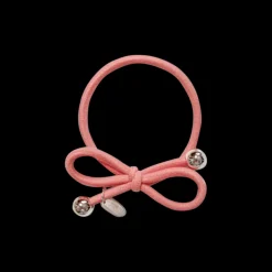 IA BON Hair Tie with Gold Bead Dusty Rose Hot