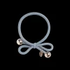IA BON Hair Tie with Gold Bead Dusty Blue Discount