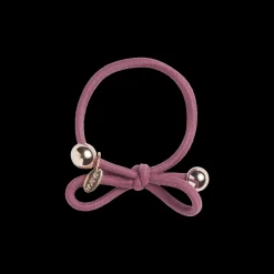 IA BON Hair Tie with Gold Bead Mauve Outlet