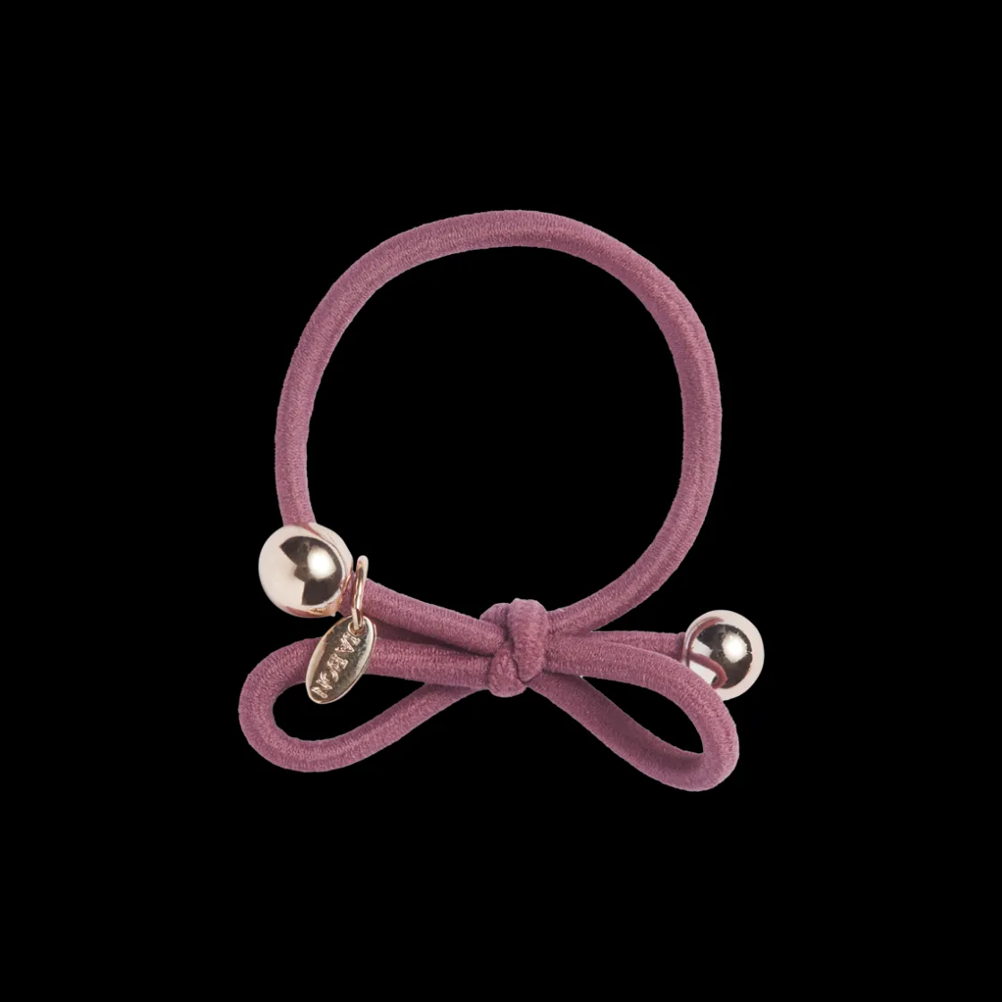 IA BON Hair Tie with Gold Bead Mauve Outlet