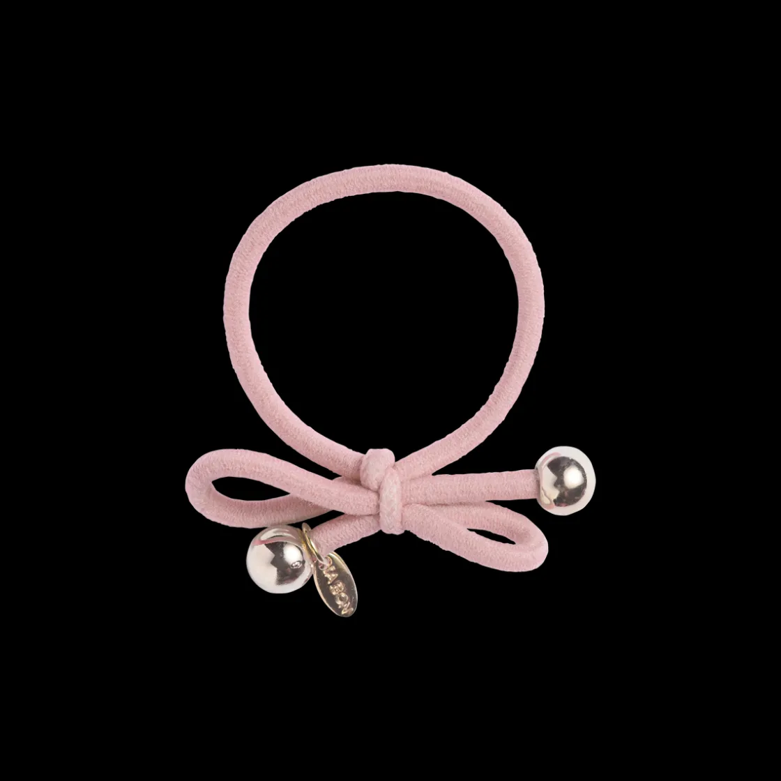 IA BON Hair Tie with Gold Bead Powder Pink New