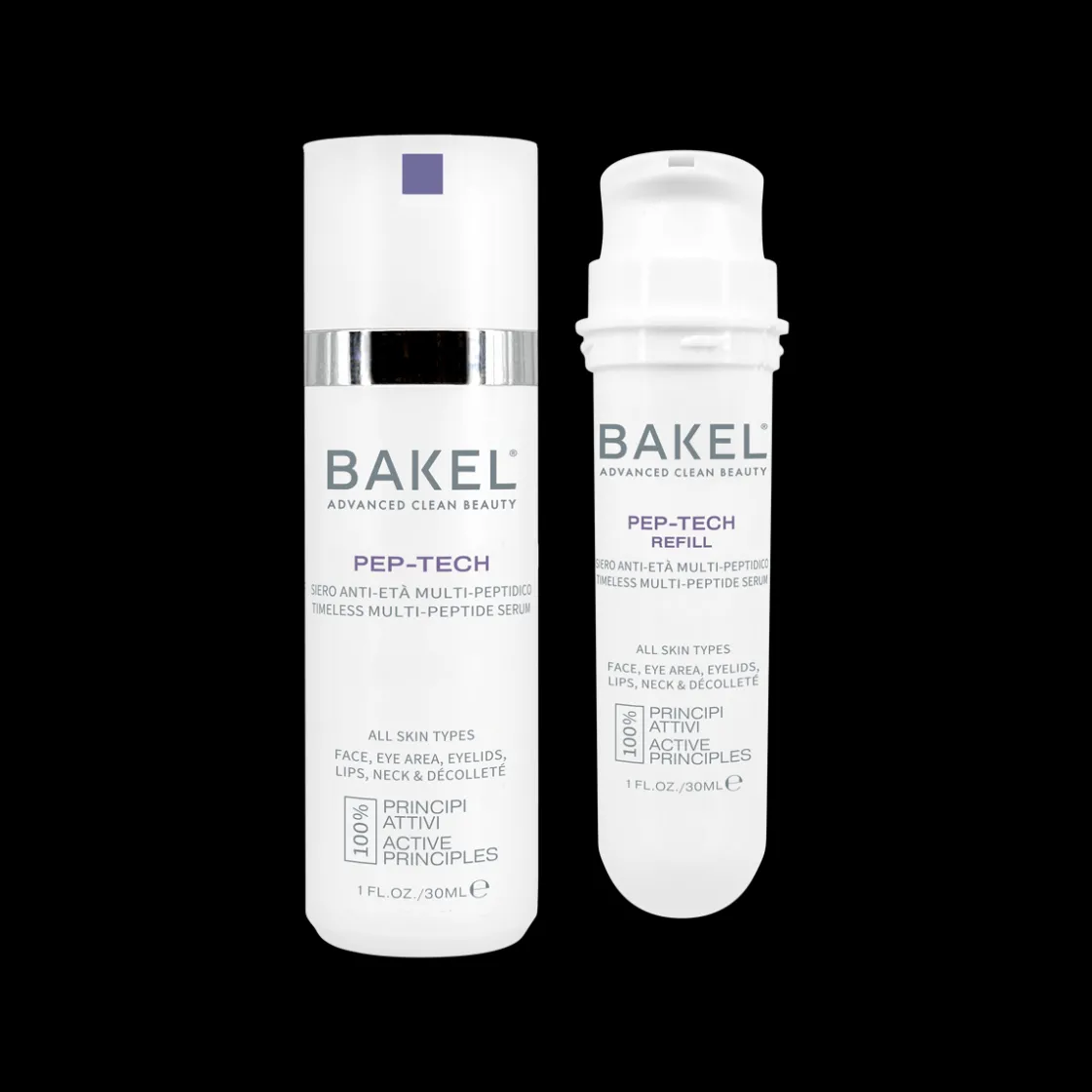 Bakel Pep-Tech Serum Case & Refill 30ml New