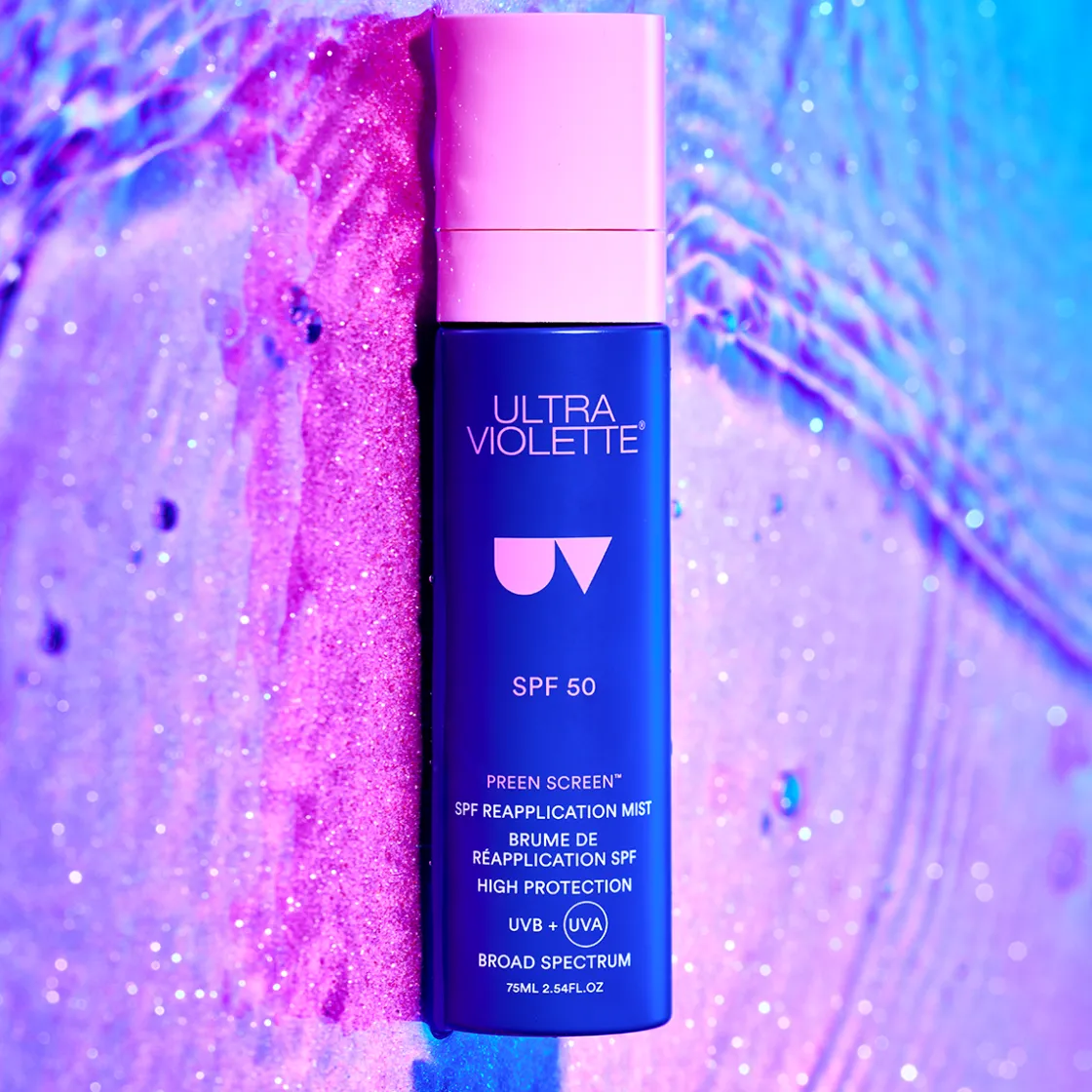 Ultra Violette Preen Screen SPF 50 Reapplication Mist 75ml New