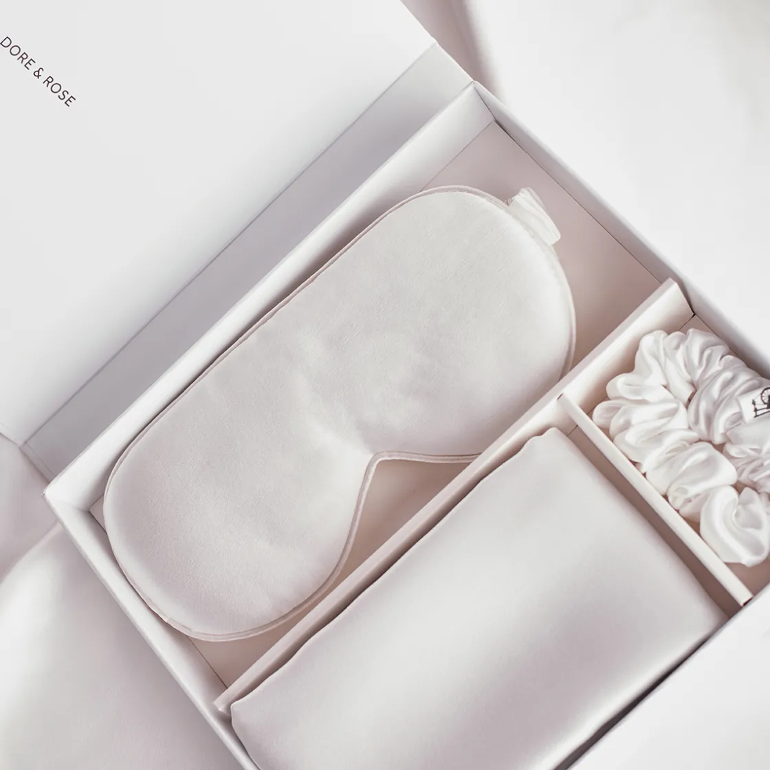 Dore & Rose Silk Sleep Bundle White New