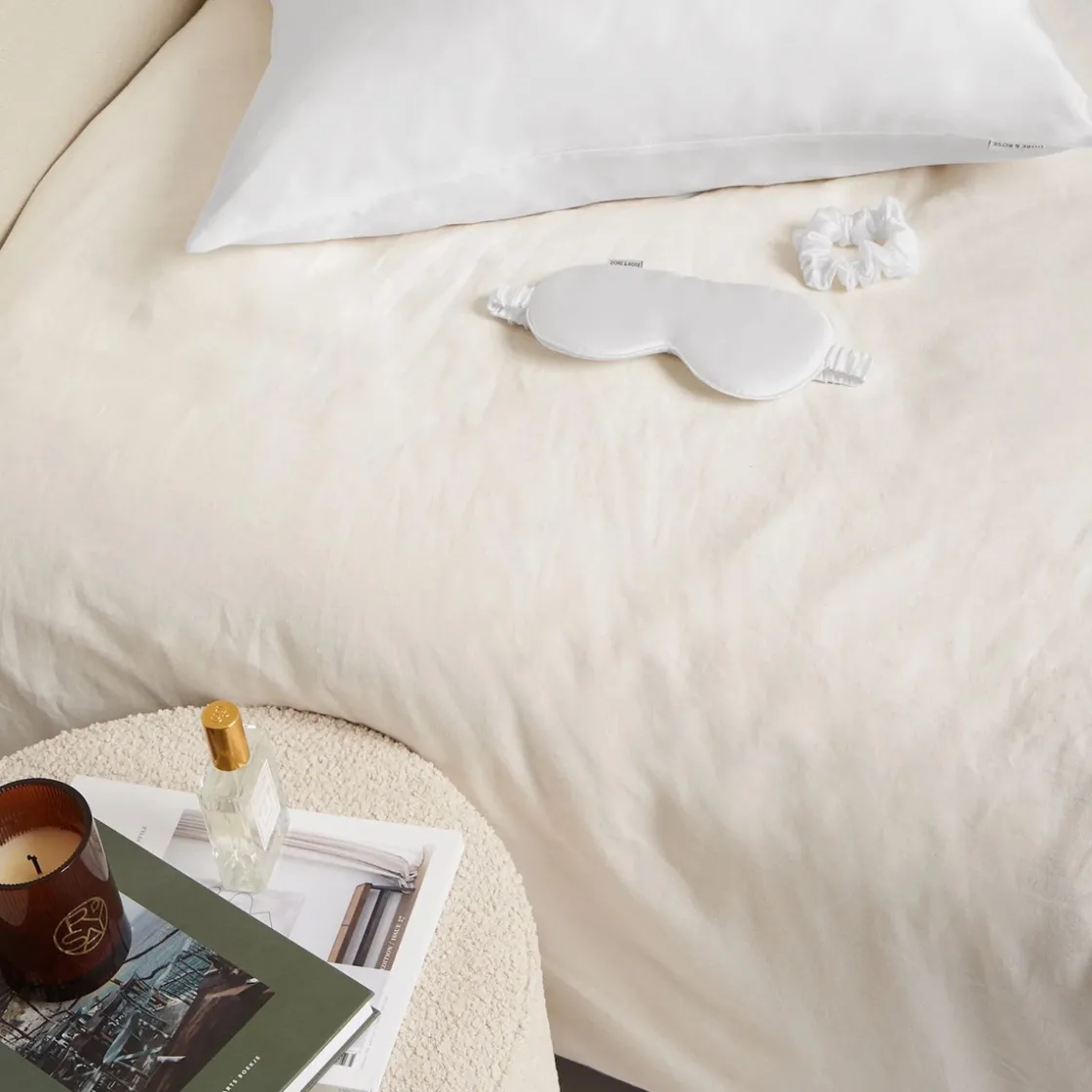 Dore & Rose Silk Sleep Bundle White New